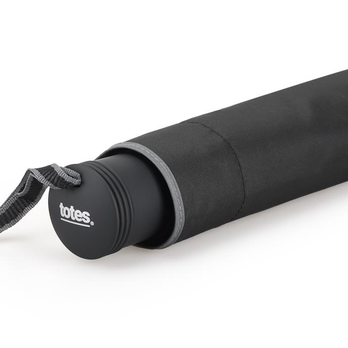 totes® Supermini Black Umbrella (3 Section) Extra Image 3